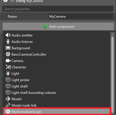 Add animation script