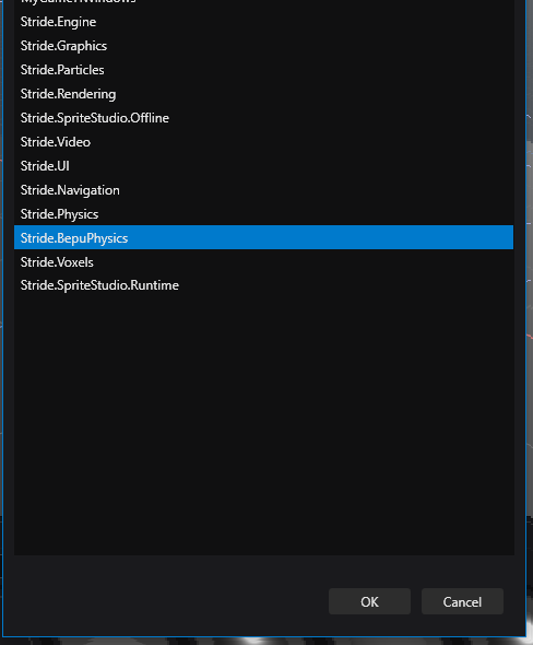 Select BepuPhysics
