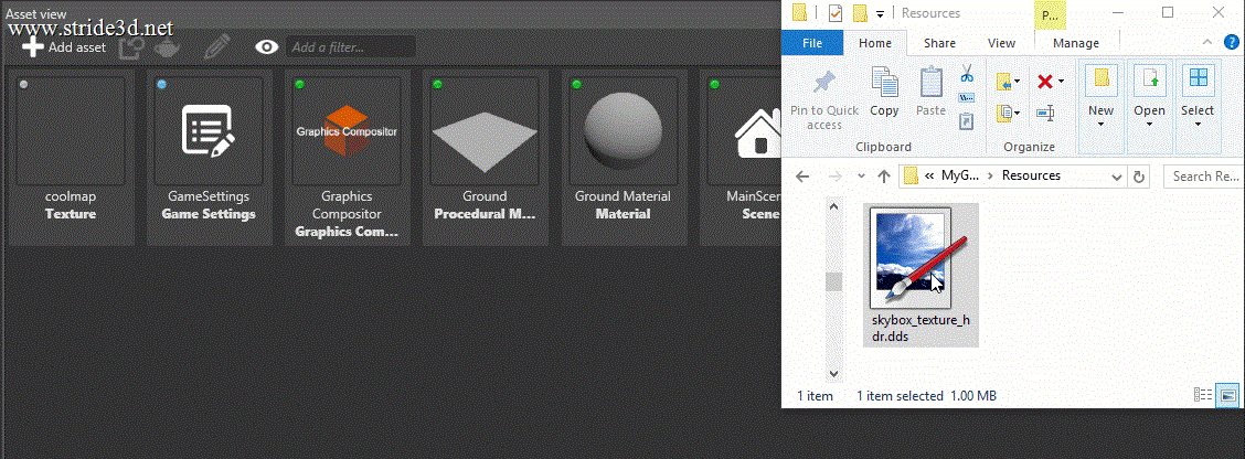 Drag and drop background texture