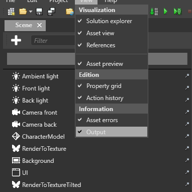 Enable output