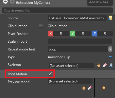 Enable root motion
