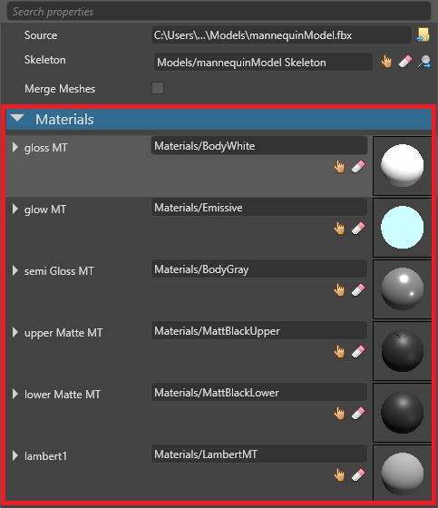 Model materials