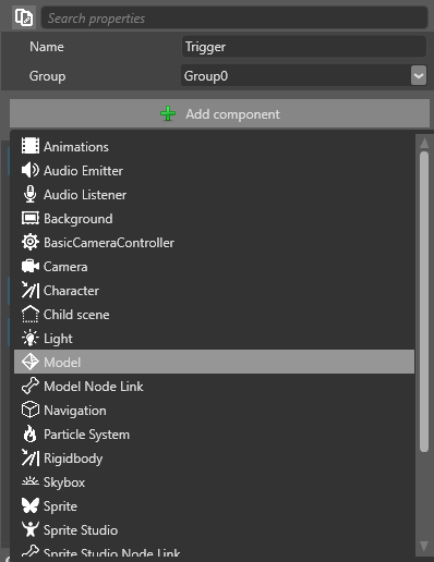 Add a model component