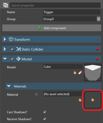 Select material