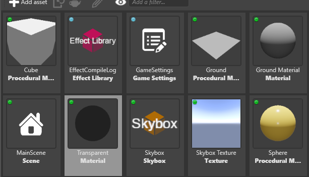 Select material in Asset View