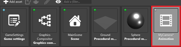 Select animation asset