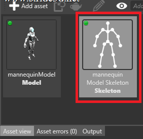 Select model skeleton