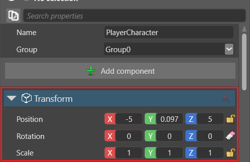 Transform component
